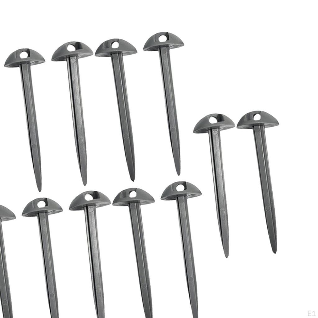 20 Pieces Tent Pegs Awning Nails Outdoor RV Rug Stakes Gray Camping