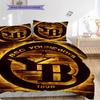 BSC YB Muster Bettwäsche Steppdecke Set Bettbezug Kissenbezug Heimdekoration Geburtstagsgeschenk (1 Bettbezug + 2 Kissenbezüge, ohne Füllung)