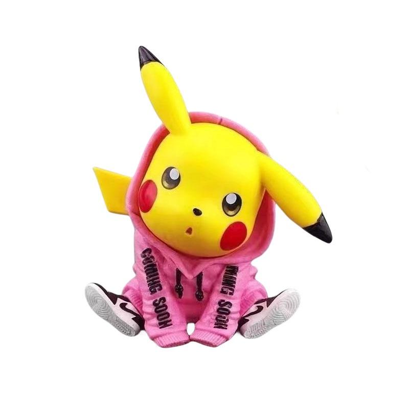 Pikachu Auto Dekoration Camouflage Outfit PVC Actionfigur Modell Kuchen Dekoration