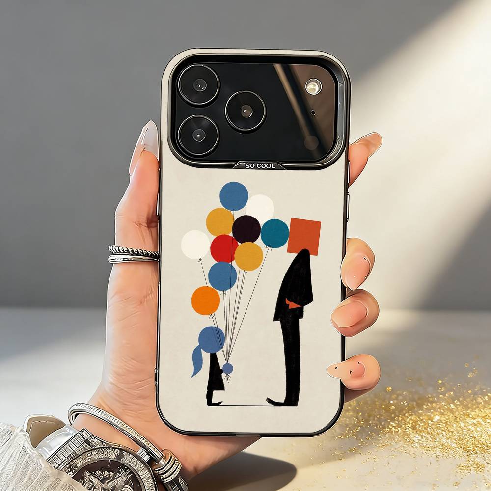 W-Wassily K-Kandinsky Art Phone Case For iPhone17,16,15,14,13,12,11,Pro,MAX Gray Matte Silicone Black Cover
