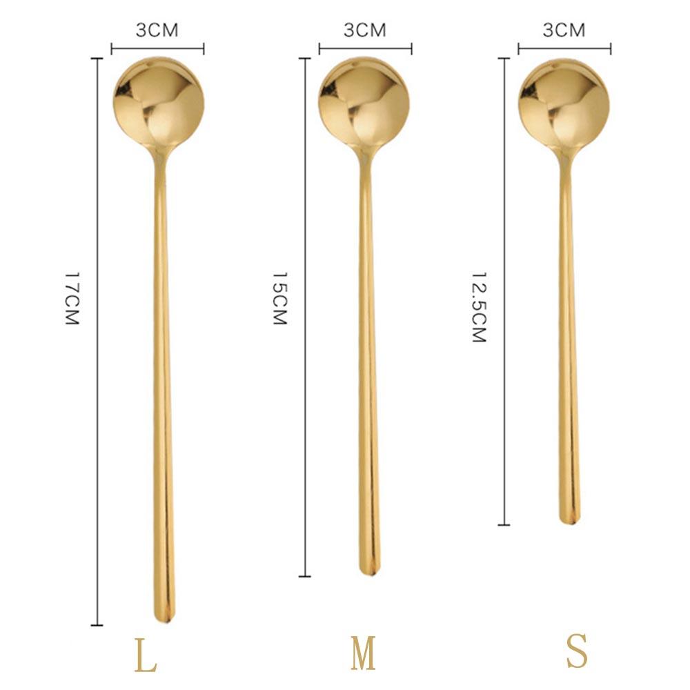 Round Nordic Home Bar Stirring Scoop Tea Spoon Coffee Spoon Tableware Kitchen Supplies