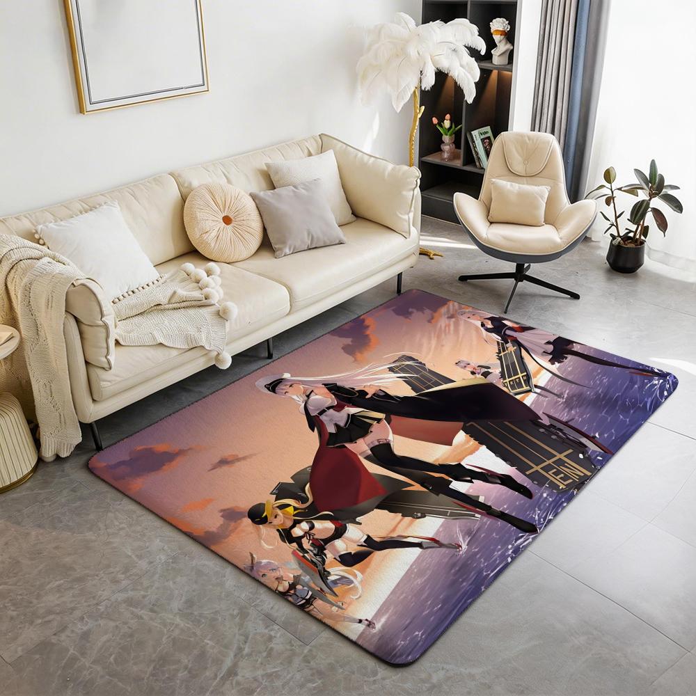Game A Azur Lane Floor Mat Eco Flannel Doormat Non Slip Odorless Indoor Floor Rug Soft Short Plush Home Mat