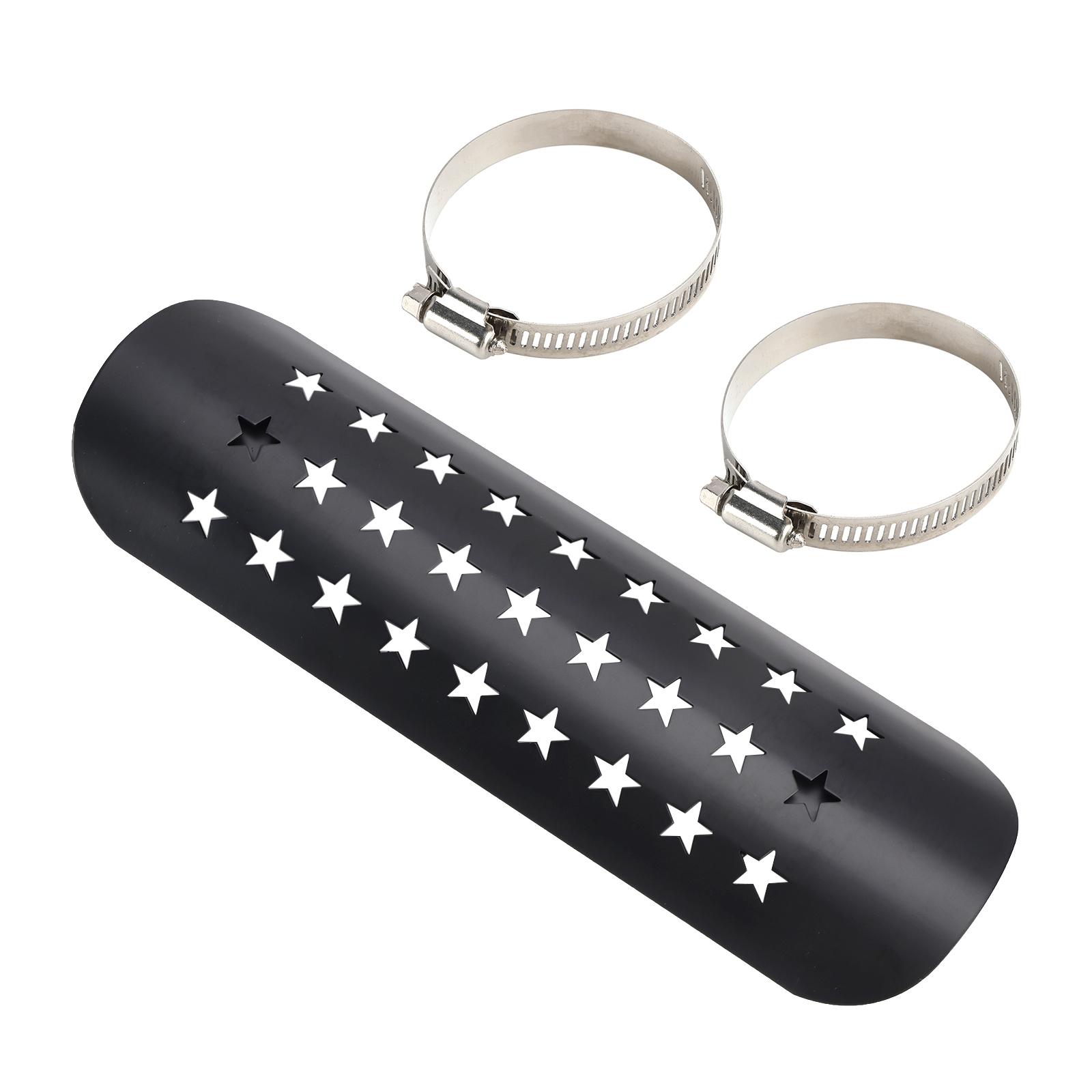 

Стальная выхлопная труба глушителя Теплоотражающий кожух Хромированный Для мотоцикла скутера Type-H