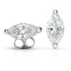 Synthetic Moissanite Earrings 10.5 Ct 925 Sterling Silver Marquise Cut Gemstone Jewelry Gift