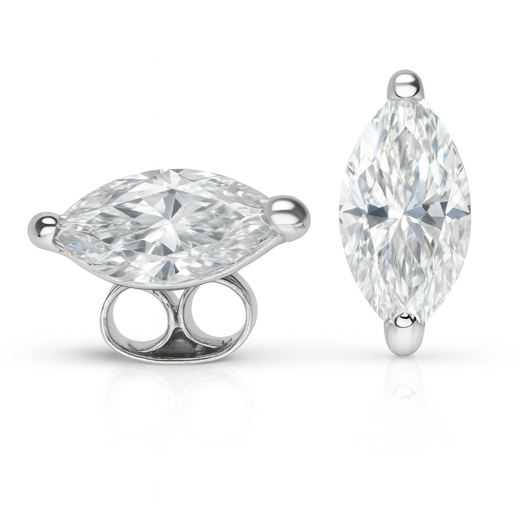 Synthetic Moissanite Earrings 10.5 Ct 925 Sterling Silver Marquise Cut Gemstone Jewelry Gift