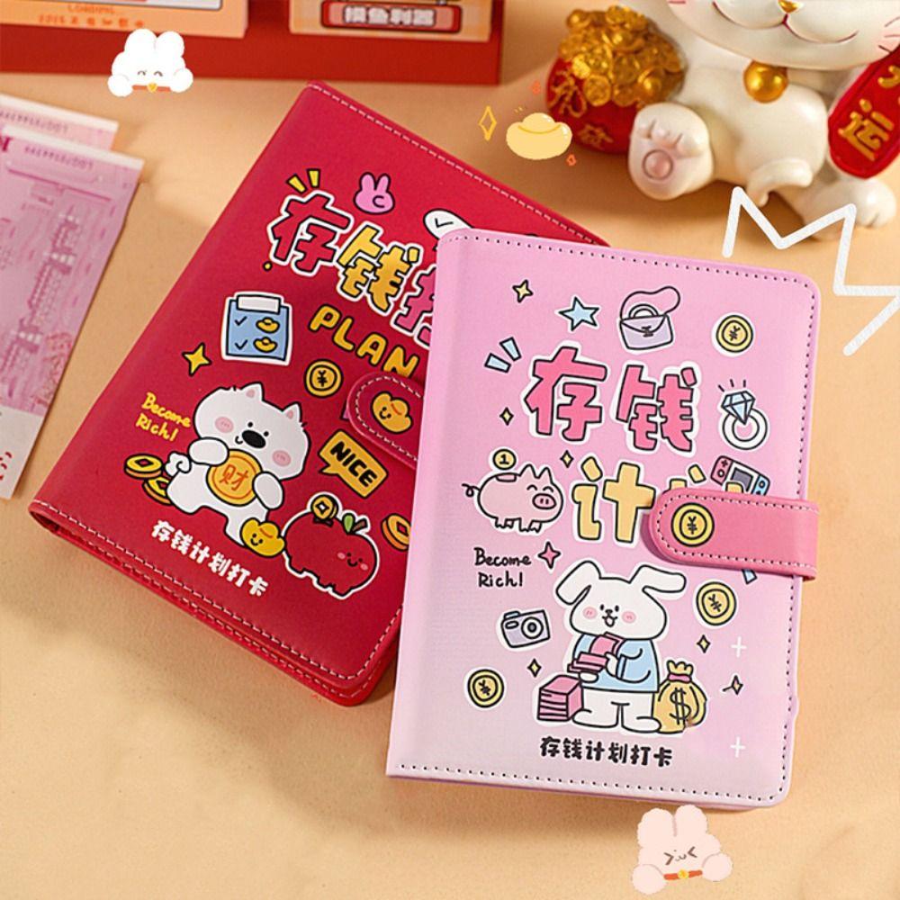 Handbook Saving Money Binder Wallet Storage Account Book Detachable Budget Binder with Lock Family