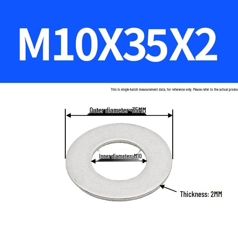 Stainless Steel 304 Flat Washer, Thickened Round Screw M6 M8 M10