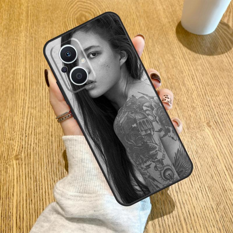 Sexy Ärmeltattoo Mädchen Hülle Für OPPO Reno 14 F 10 11 12 13 Pro 13F 12F 11F 7 8 Lite OPPO Find X6 X5 X8 X9 Pro Hülle