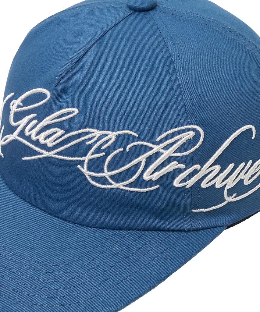 Gillaakaibeu Lettering Logo Trucker Cap_Blue