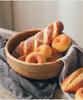 Handgeflochtener Mehrzweck-Aufbewahrungskorb aus Weide und Bambus: Ideal für Obst, Brot, Brötchen, Snacks & Picknicks.