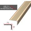 Stair Nosing Indoor Non Slip Stair Nosing, Aluminum Stair Edge Protector with Grooves, Outdoor Staircase Edging for Wooden Steps/Concrete/Carpet