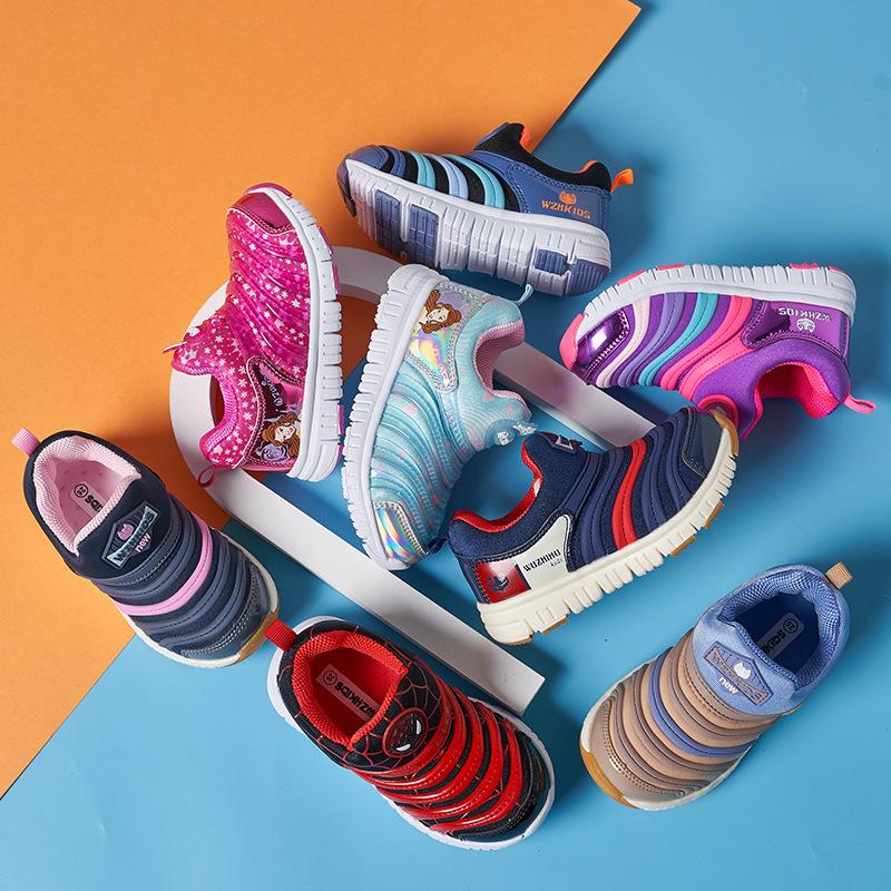 Caterpillar Klassenkamerad 2025 Neue Frühling und Herbst Einzelschuhe Stoffoberfläche Freizeitschuhe Sportschuhe Jungen und Mädchen weiche Sohle bequem ein Pedal