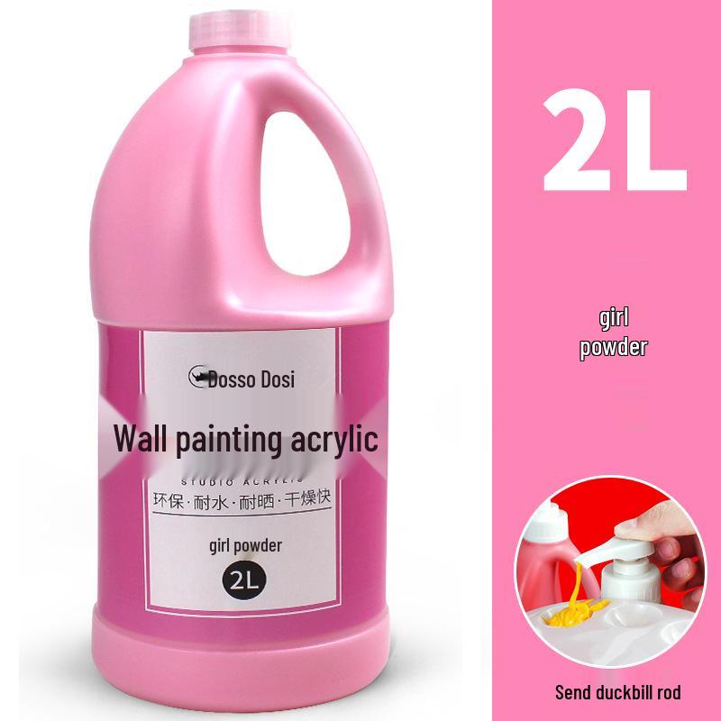 2L Acrylic Paint Bucket for Wall, Textile & Graffiti DIY Projects