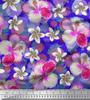 Soimoi Japan Crepe Satin Fabric Leaves & Plumeria Flower Decor Fabric Printed Metre 42 Inch