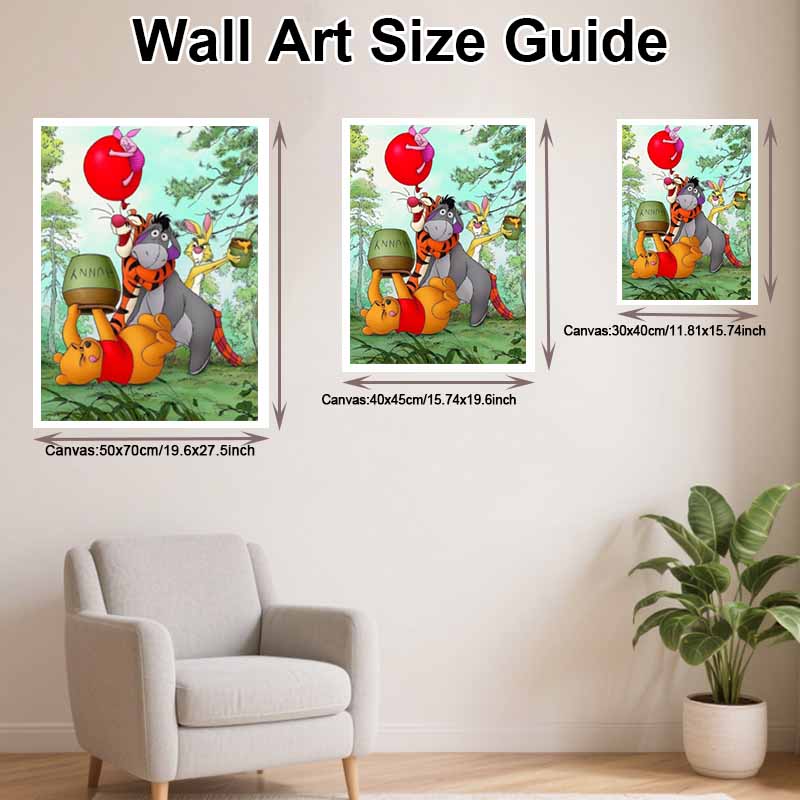 Disney 5D Diamond Painting Set DIY Winnie the Pooh Diamond Art Decorative Painting Home Decor