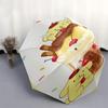 Pom Pom Purin,Dessert Automatic Folding Umbrella Simple 8 Rib Design, Bright Cartoon Pattern, Durable Iron Frame, Suitable For Travel, Outdo