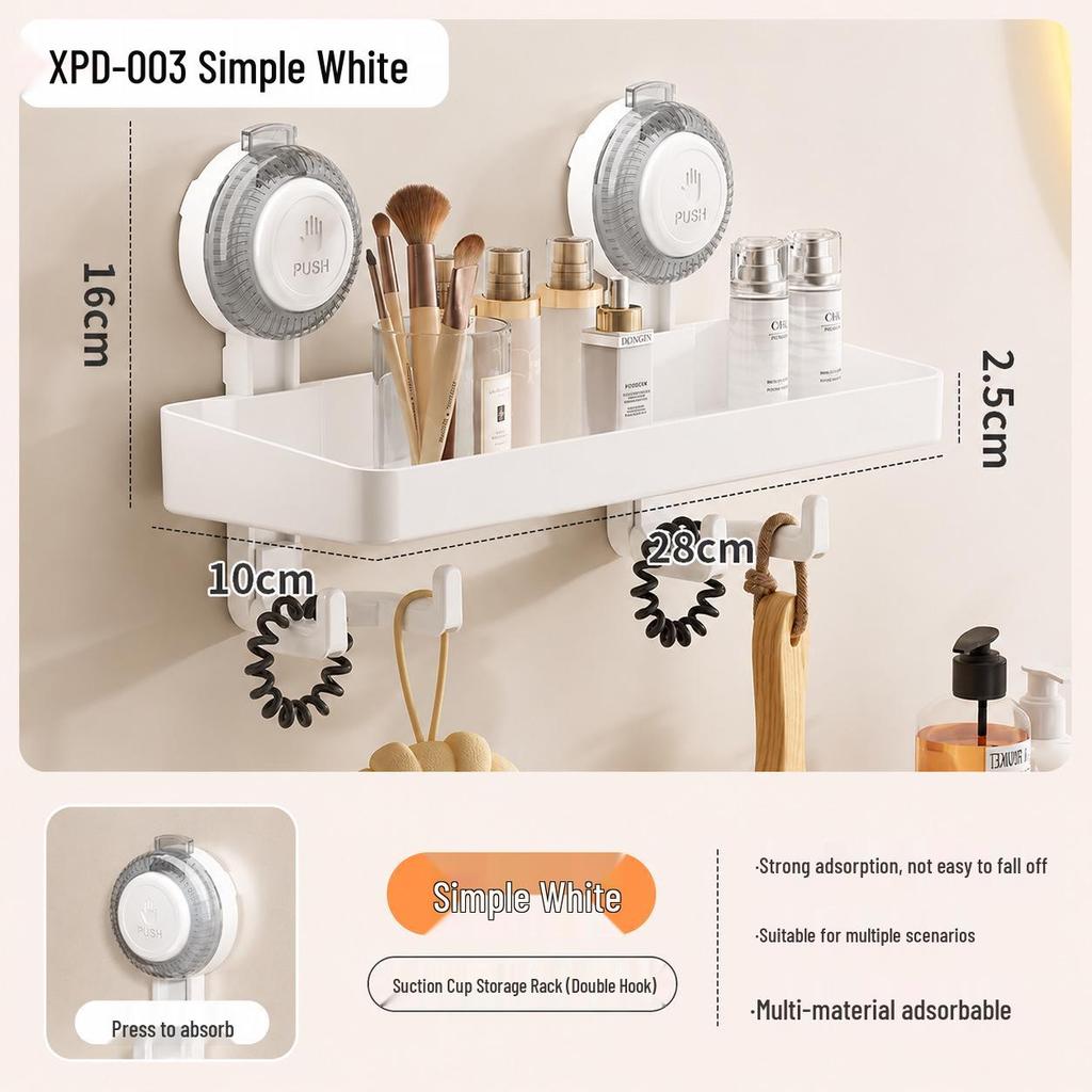 Kitchen Suction Cup No-Drill Wall-Mounted Spice Rack