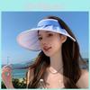 Summer Sun Protection Beach Shell Hat With Gradient Desig And Wide Brim For Women