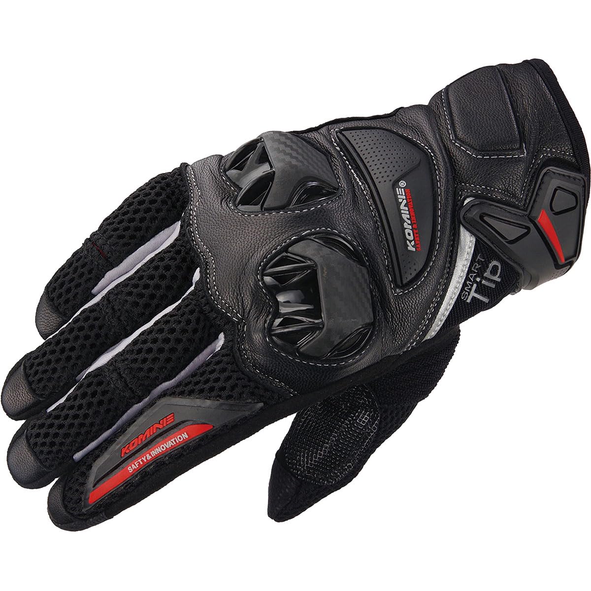 

Motorcycle Gloves Protective Leather Mesh Gloves L 1232 For and Autumn Mesh Material Carbon Protector [Komine] Black/Silver GK-234 Spring, Summer,
