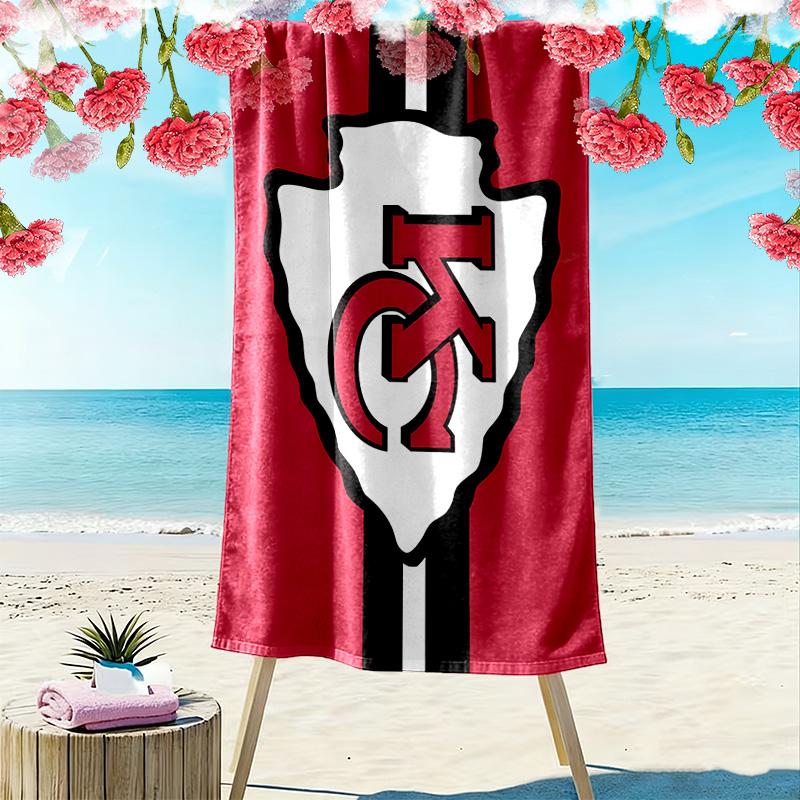 Kansas City Chiefs2 Print Beach Towel, Large Soft Quick Dry Towel for Beach Camping Swimming