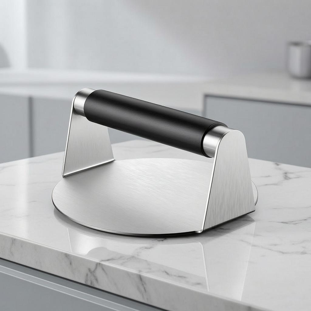 Kitchen Tool Set Stainless Steel Silicone Meat Press With Multifunction Hamburger Maker For Home Cooking