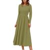 Women's  Floral,Gradient Print Midi Boho Dress Casual Long Sleeve Flowy Smocked Dresses With Pocket  Holiday Dresses for Women