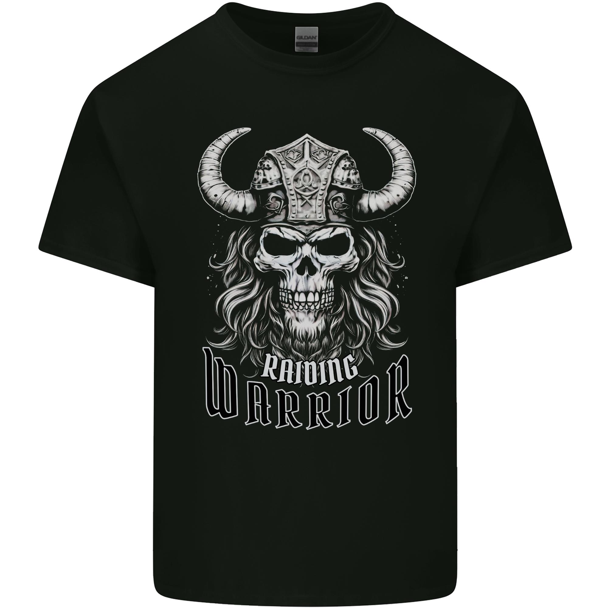 Viking Raiding Warrior Skull Unisexs Light Cotton TShirt S