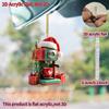 1 piece coffee machine Christmas decora - Christmas themed decora pendant suitable for car rearview mirror Christmas tree decora