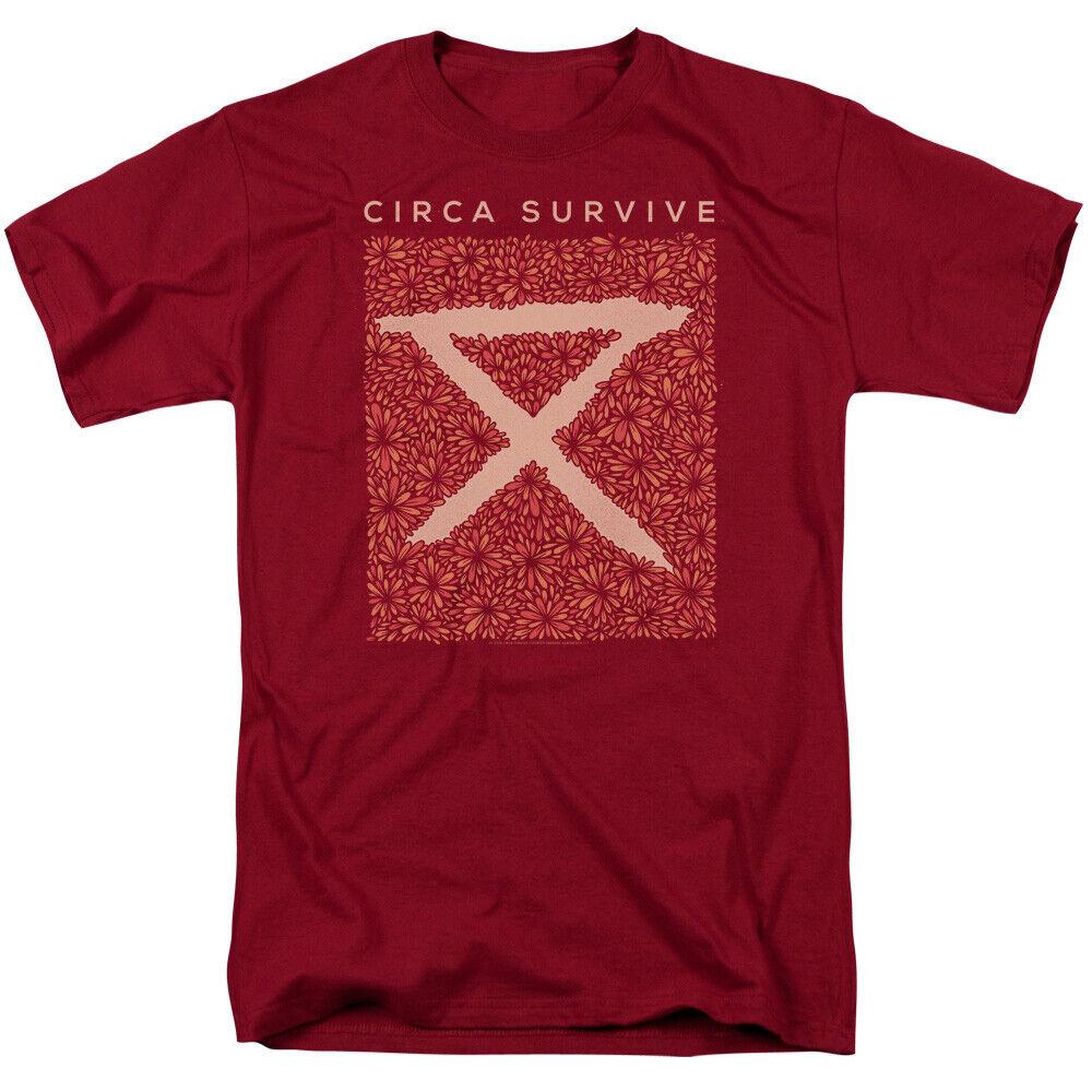 

26 Circa Survive Floral T Shirt Mens Licensed Merch Rock Band Tee Cardinal Unisex T-Shirt XL