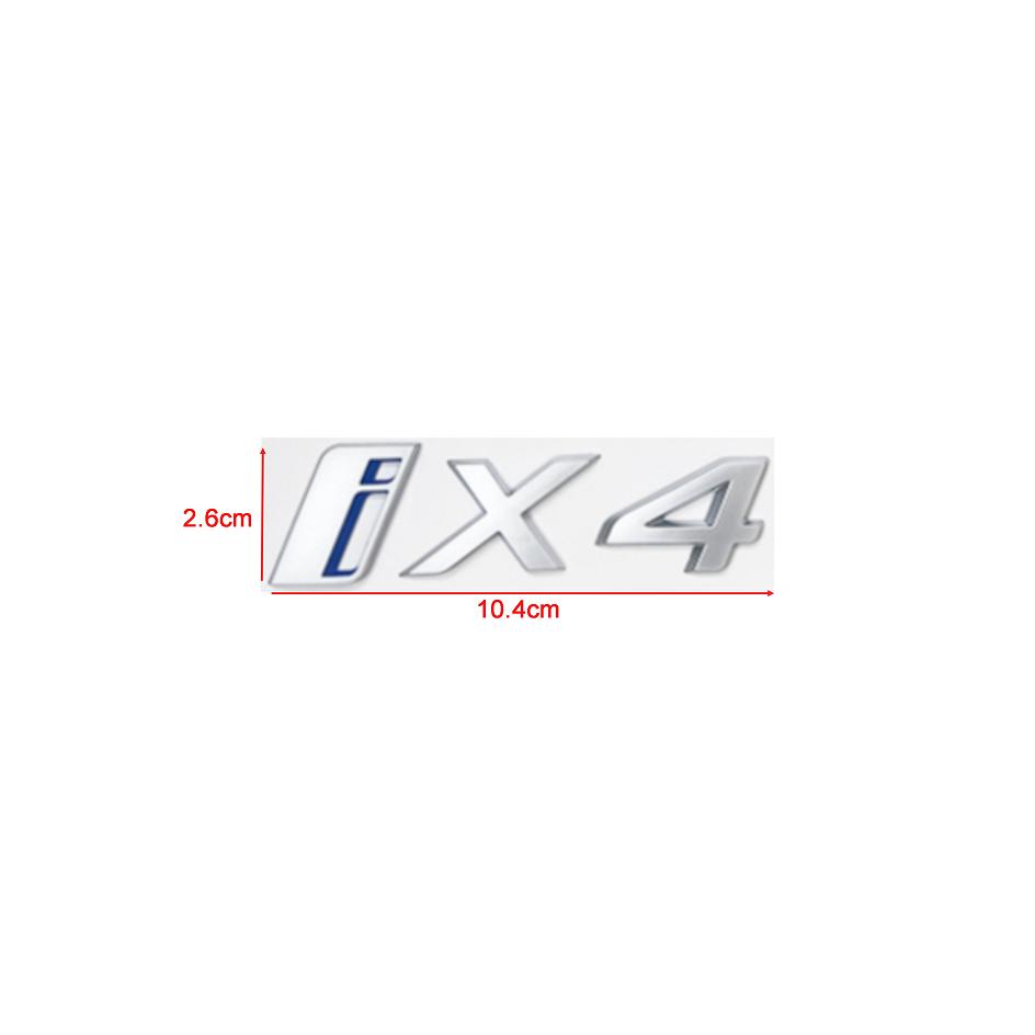 Car Stickers ABS 3D Letters Rear Trunk Emblem Logo for BMW iX i3 i4 i7 iX3 iX4 iX7 Matte Silver Accessories tv2