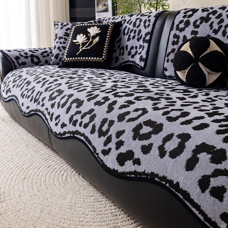 Light Luxury High-End Leopard Print Sofa Cushion, Universal Non-Slip Seat Cushion In All Seasons,  New Sofa Cover Cover Cloth Towel