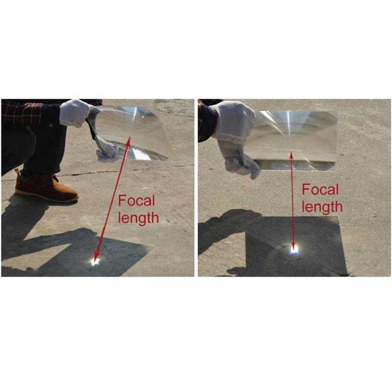 Lente di Fresnel Ottica PMMA Grande Lunghezza Focale 330mm Concentratore Solare Ingrandente 330mm Dimensioni Carta di Credito Righello Lente d'Ingrandimento