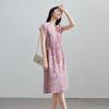 SOFSIL 2026 Summer French Floral V-Neck Midi Dress