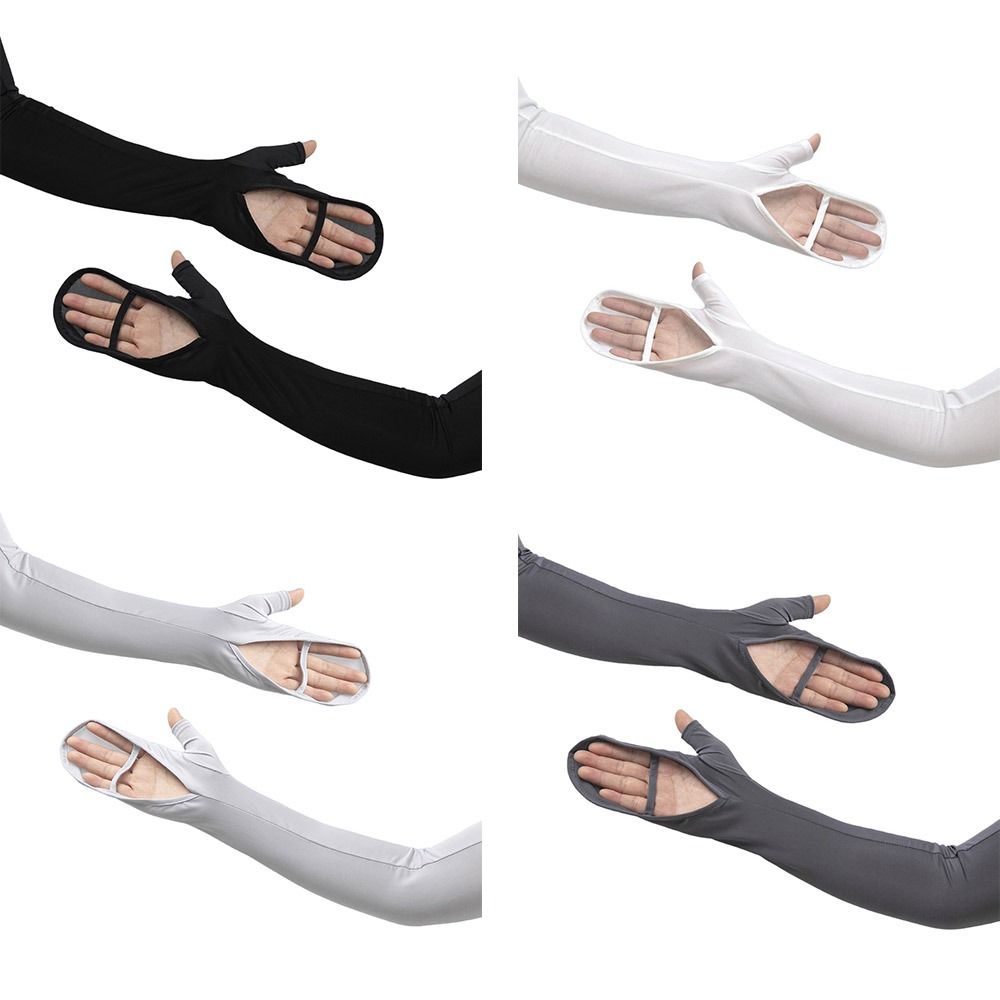 

Breathable Ice Silk Arm Sleeves Driving Fishing Cycling Sleeves Men Women Basketball Running світло-сірого кольору