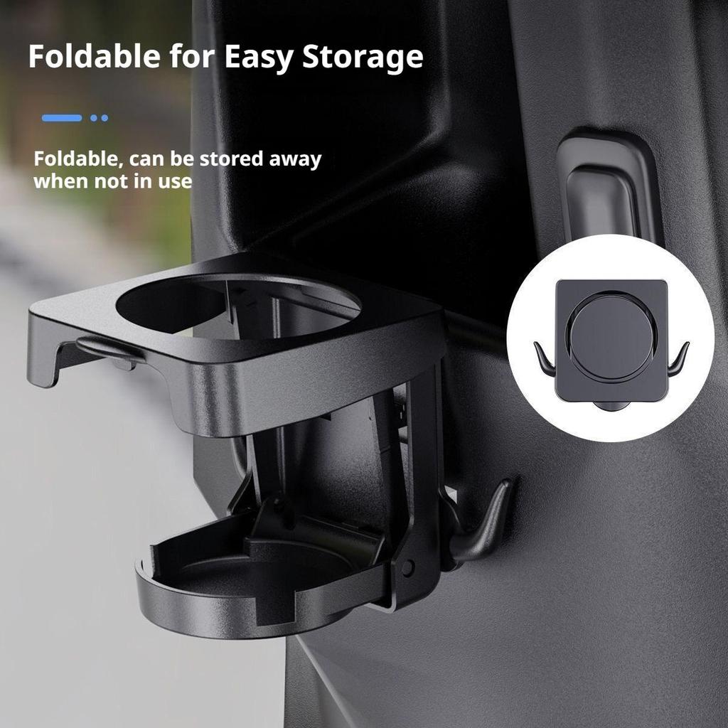 SEAMETAL Universal Foldable Car Door Cup Holder Drink Bottle Holder Vehicle Side Door Mounted Beverage Storage Rack with hooks