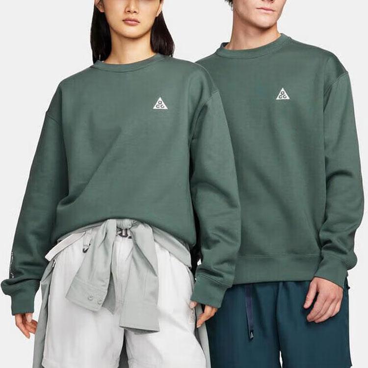 Nike ACG Therma-FIT Solid Logo Embroidery Fleece Pullover Sweatshirt Unisex Tops Green DX9612-338