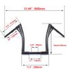 10" 12" 14" 16" 18" Ape Hanger Handlebar 25mm for Harley Sportster Dyna Softail Electra Glide Touring Motorcycle Rise Handlebars