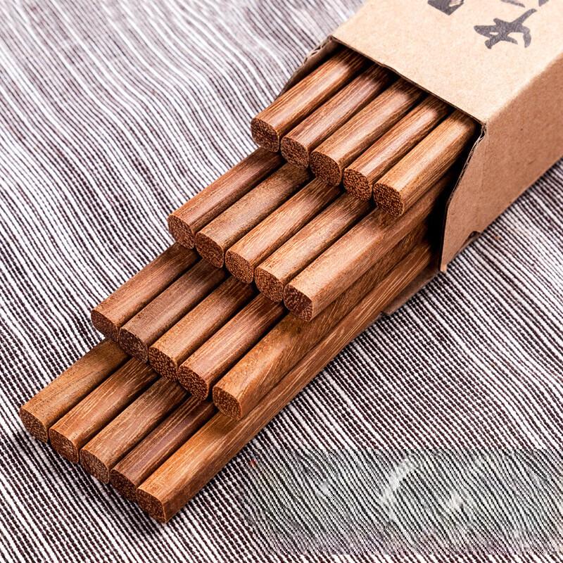 ZISIZ Natural Wenge Wood Chopsticks - 30 Pairs Set