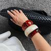 Pulsera Ovalada de Acrílico Ombre Maelard: Estilo Europeo/Americano, Diseño Exagerado Irregular de Resina