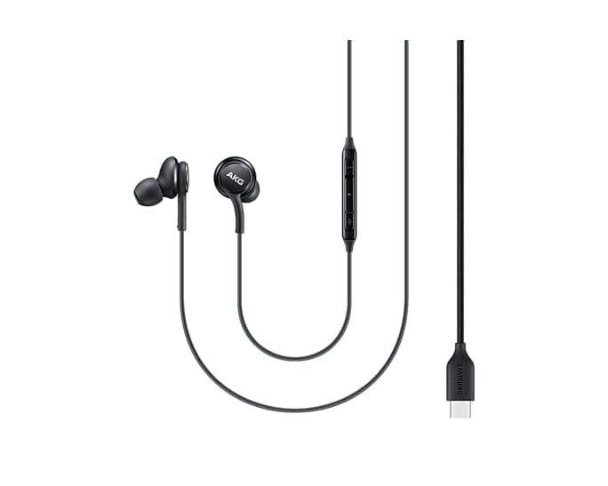 Samsung Type-C Earphones - Tuned by AKG (EO-IC100BBEGWW) Corded Type-C Earphones, Genuine Samsung Product, Parallel Import (Black)