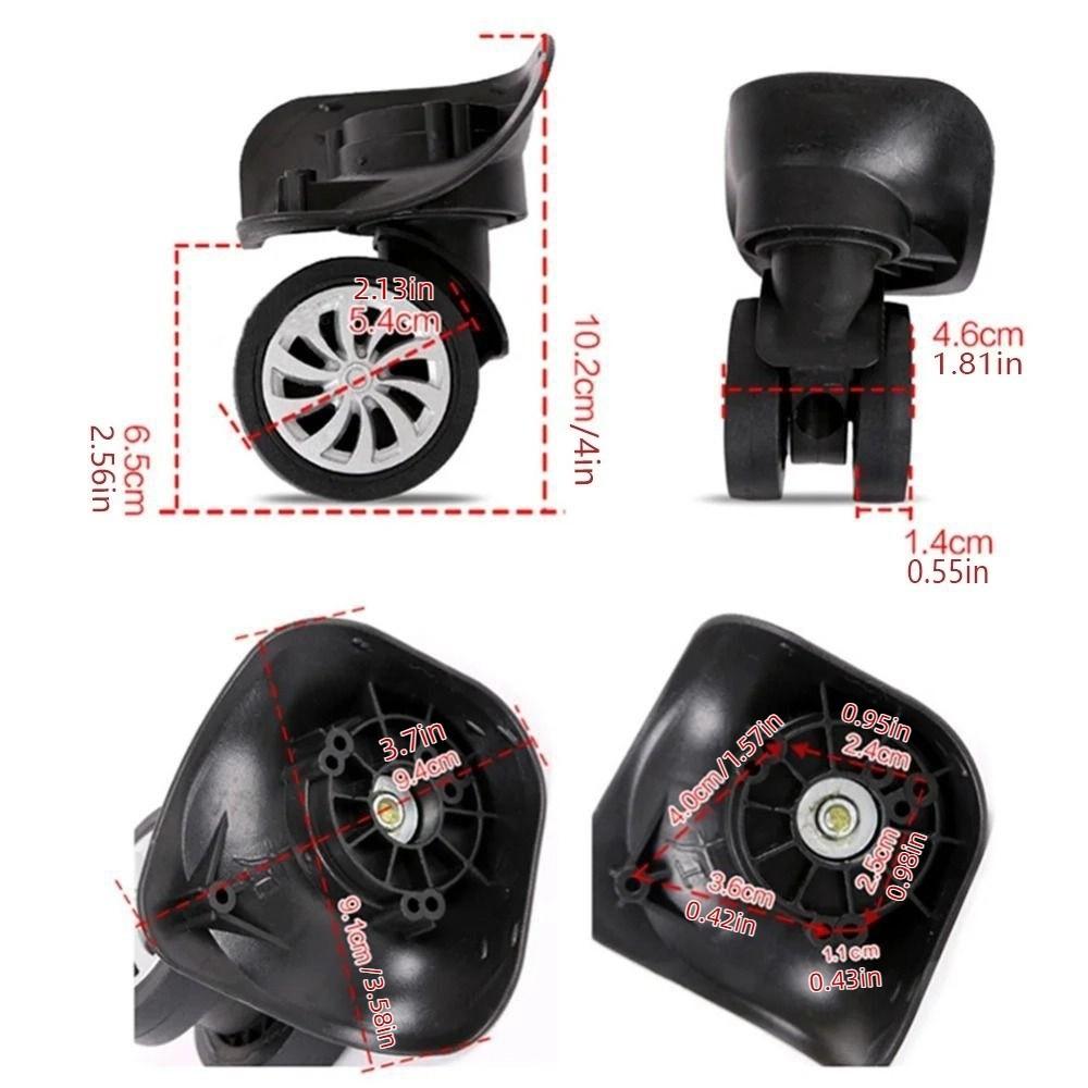 4 ks Univerzální kolečka na zavazadla a kufry 360 stupňů Kolečko pro vozík Příslušenství