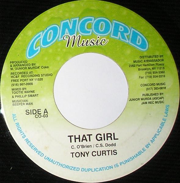 7inch Record TONY CURTIS - That Girl CO03 Concord Music US Reggae, Ska & Dub Used