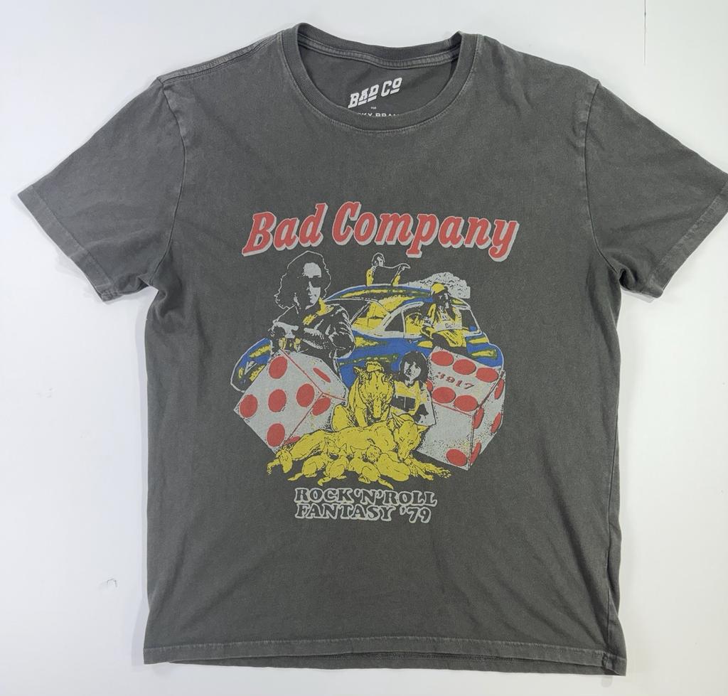 Bad Company Rock N Roll Fantasy 79 T Shirt Lucky Brand Band Tee Mens M Unisex T-Shirt