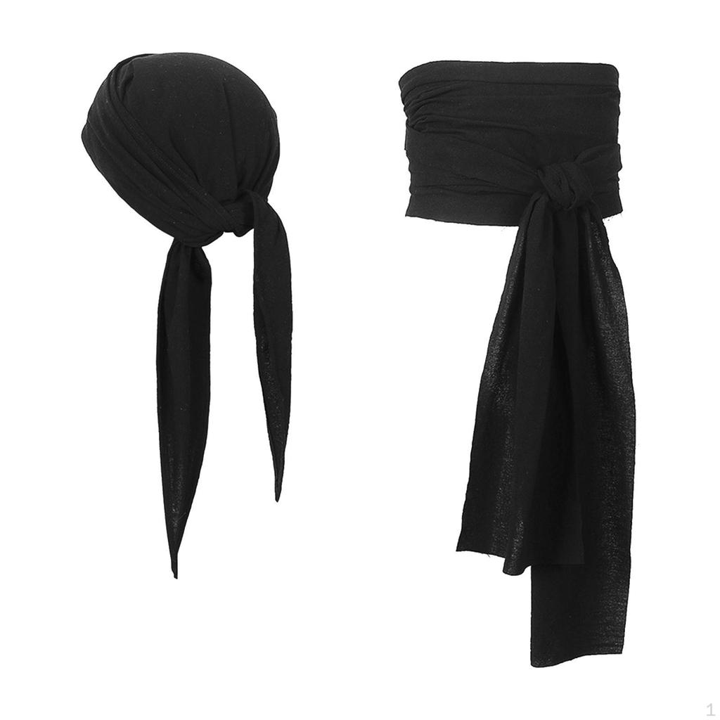 Pirátský šátek na hlavu Klobouk Doplňky Čelenka Šerpa Pás pro Foto Rekvizity