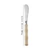 Bamboo Handle Stainless Steel Cutlery Set: Steak Knife, Fork & Dessert Spoon in Gift Box.