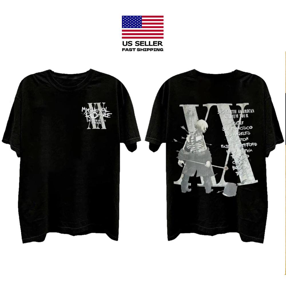 MCR My Chemical Romance The Black Parade Перепечатка 2025 S-5XL Унисекс Футболка XXL