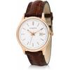 Men's Slim Classic 40 Analog Quartz Watch with Brown Croco Embossed Leather Strap WH-RG×BW