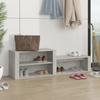 Day and Night - Day and Night Concrete Gray Plywood Shoe Rack Furniture 150x35x45 Cm