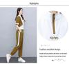 2025 Summer Women's Loose Running Suit - Short Sleeve Stand-up Collar Two-Piece Set