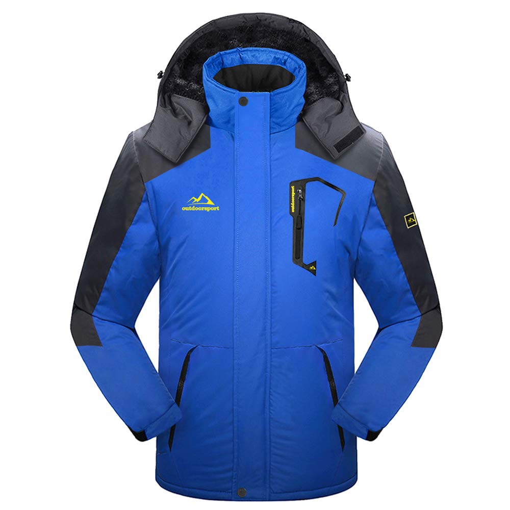 Mountain Parka for Cold Weather Winter Bike Ski Work Large M [KEFITEVD] Men, Jumper, Jacket, Windproof, Wear, Wear, Warm, Size, Blue, JP,